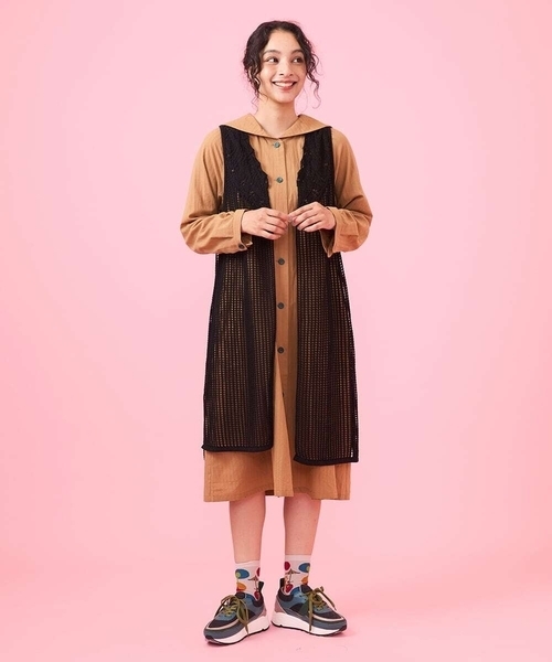 ベスト ジレ コードヤーン ロングジレ レディース Jocomomola ベスト ジレ コードヤーン ロングジレ レディース