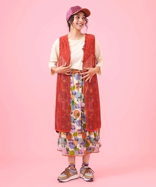 ベスト ジレ コードヤーン ロングジレ レディース Jocomomola ベスト ジレ コードヤーン ロングジレ レディース