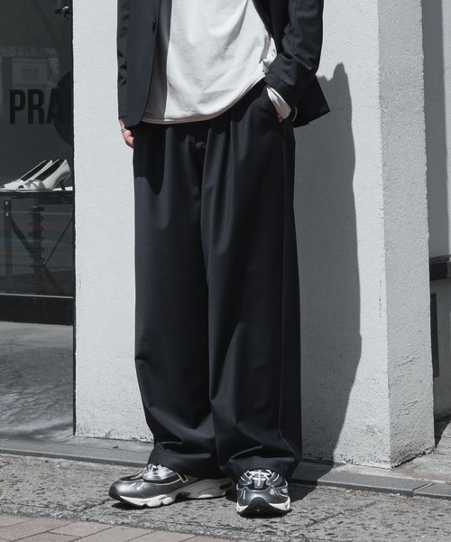 ATTACHMENT スラックス 2/80 PE/WO ストレッチトロ 1タック