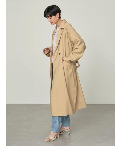 AMERICAN HOLIC」 トレンチコート M ベージュ レディース : 87032449  