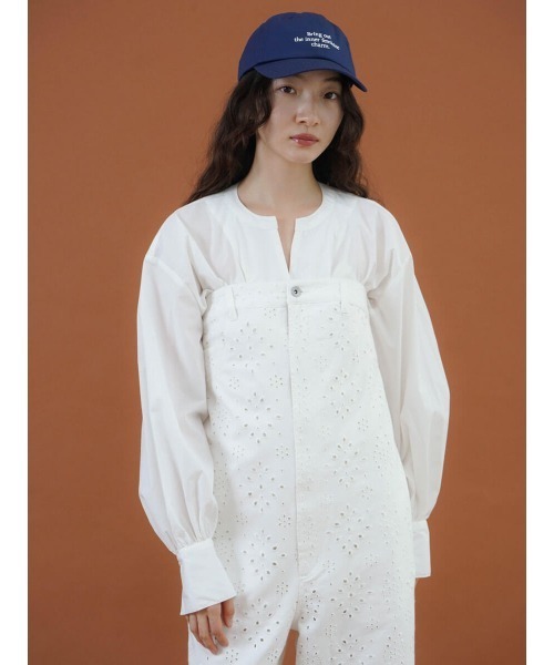 FIKA. オールインワン Denim bare-top all-in-one レディース