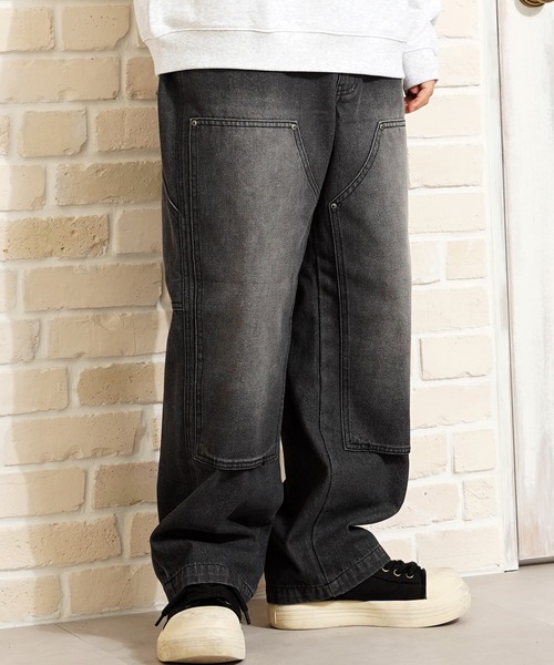 〔ねこまんじゅう〕〜50'sヴィンテージ ダブルニー デニムペインター ねこまんじゅう〕〜50'sヴィンテージ ダブルニー デニムペインター