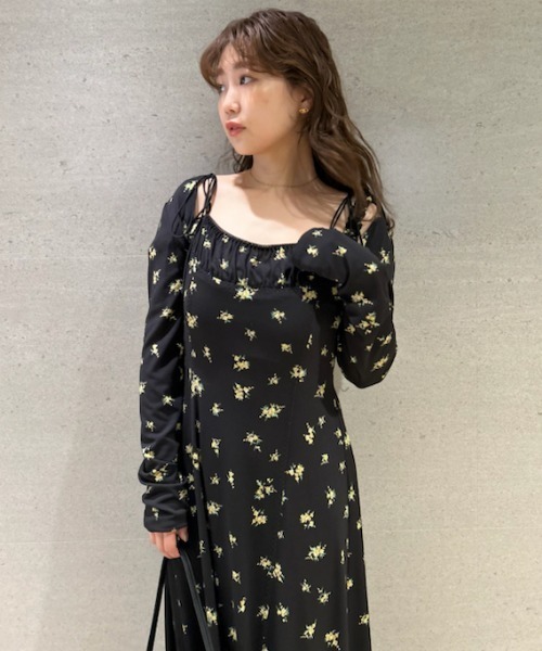 FRAY I.D ワンピース フラワープリントボレロコンビキャミ