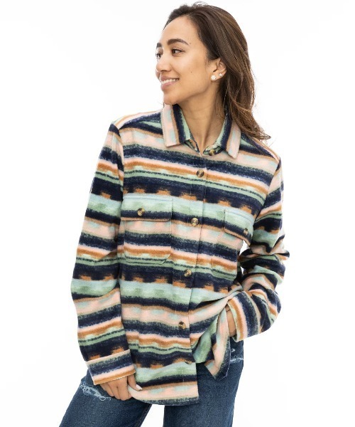 ブラウス シャツ BILLABONG レディース FORGE FLEECE 0 長袖シャツ/ビラボン総柄フリース長袖シャツ レディース BILLABONG ブラウス シャツ レディース FORGE FLEECE 0 長袖