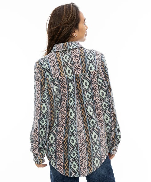 ブラウス シャツ BILLABONG レディース FORGE FLEECE 0 長袖シャツ/ビラボン総柄フリース長袖シャツ レディース BILLABONG ビラボン Billabong レディース FORGE FLEECE