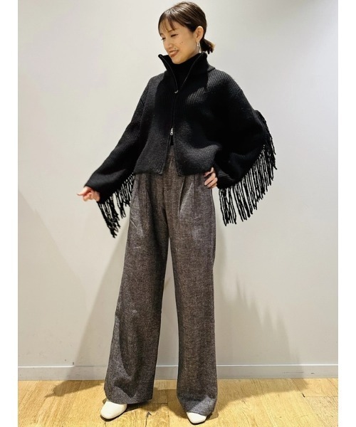 黒 カーディガン フリンジ付き GAP カーディガン フリンジ ジップアップ レディース : ZOZOTOWN