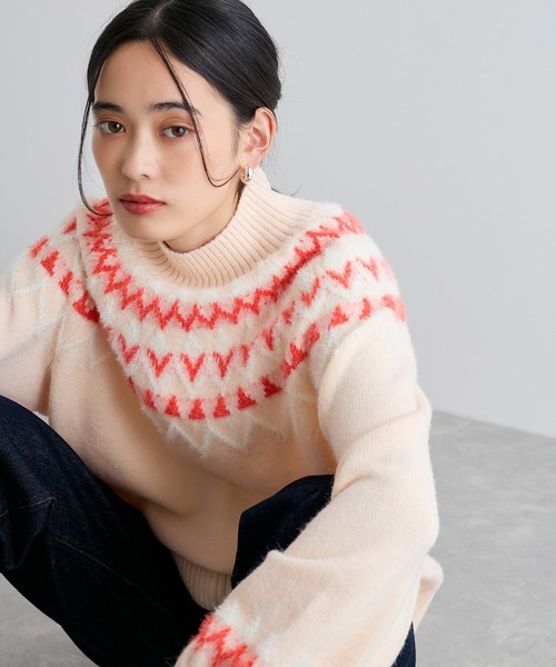 K0500802 visvim ビズビム ノルディック柄 ニット セーター VIS ニット セーター 「洗える」ノルディック柄ハイネックニット