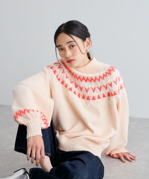 K0500802 visvim ビズビム ノルディック柄 ニット セーター VIS ニット セーター 「洗える」ノルディック柄ハイネックニット