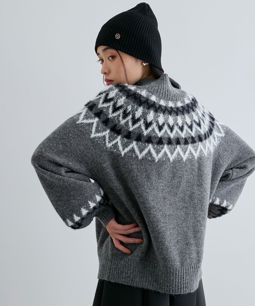 K0500802 visvim ビズビム ノルディック柄 ニット セーター VIS ニット セーター 「洗える」ノルディック柄ハイネックニット