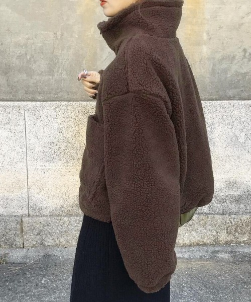 コート アウター ショート丈 ボアジャケット レディース : ZOZOTOWN