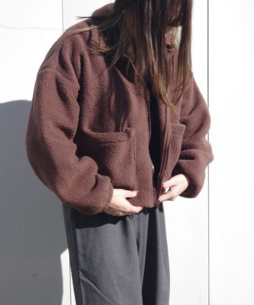 コート アウター ショート丈 ボアジャケット レディース : ZOZOTOWN