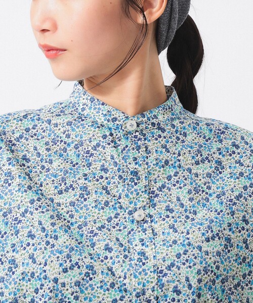 入荷nowオンラインストア BEAMS ロングスリーブ スタンドカラー リバティ ワンピース BOY ワンピース