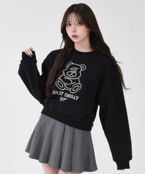 ★OY★STONE DOLLY CROPPED CREWNECK - MELANGE★正規品/送料込 OY トレーナー スウェット 「OY/オーワイ」 STONE DOLLY CROPPED