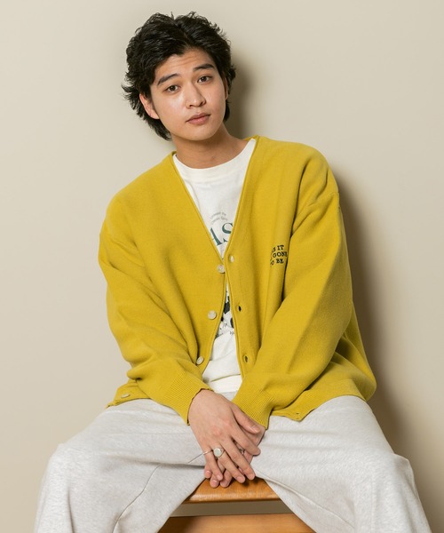 RAGEBLUE（レイジブルー） カーディガン ワンポイント刺繍/レター