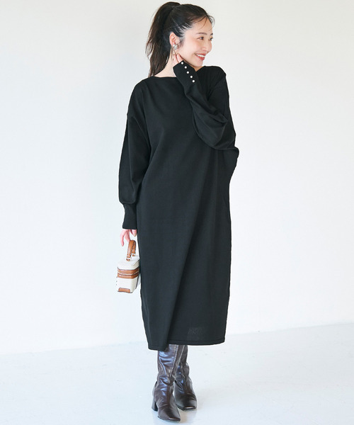 coca（コカ） ワンピース 袖パールニットドレス : ZOZOTOWN Yahoo!店