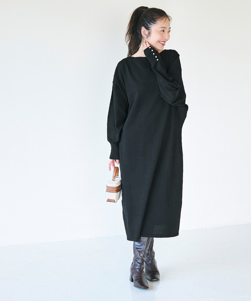 coca（コカ） ワンピース 袖パールニットドレス : ZOZOTOWN Yahoo!店