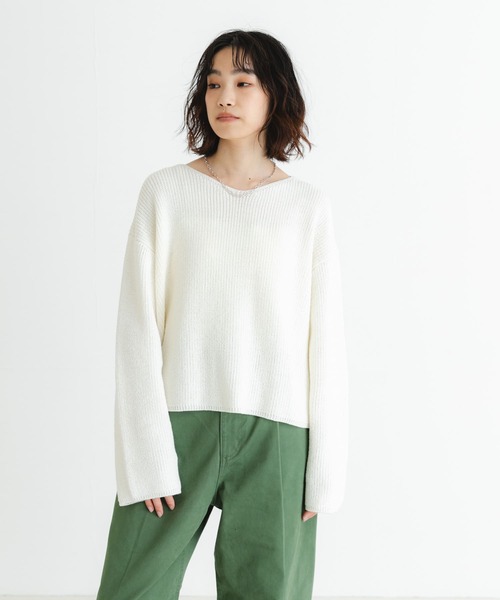 URBAN RESEARCH - kii　アーバンリサーチ  畦ケーブルモヘヤ×テープヤーンニット　2点 URBAN RESEARCH ニット セーター テープヤーンVネック畦ニット
