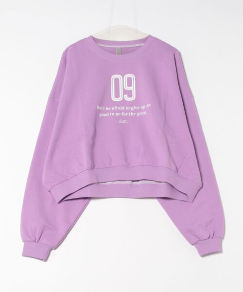 Q トレーナー スウェット 裏毛09プリントトレーナー レディース