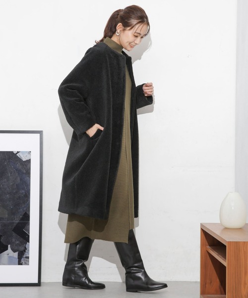 NANO universe（ナノ・ユニバース） ノーカラーコート FREE アイボリー