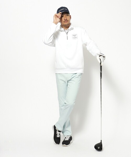 adabat（アダバット） tシャツ クロスロゴハーフジッププルオーバー