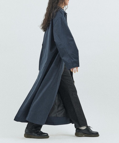 「HANNE」 ステンカラーコート S アイボリー レディース_画像2