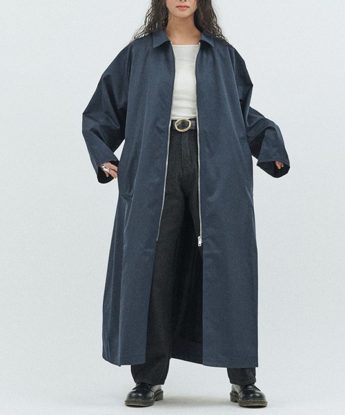 「HANNE」 ステンカラーコート S アイボリー レディース_画像3