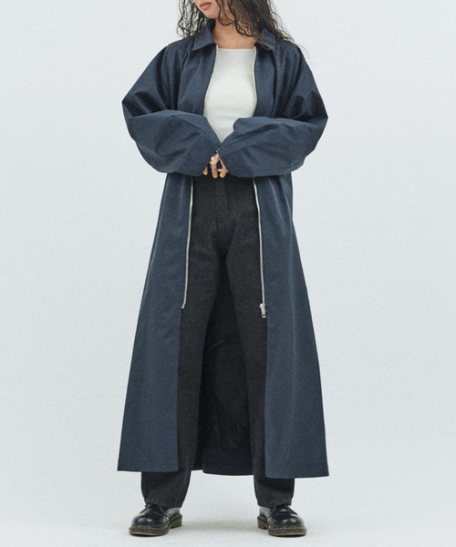 「HANNE」 ステンカラーコート S アイボリー レディース_画像4