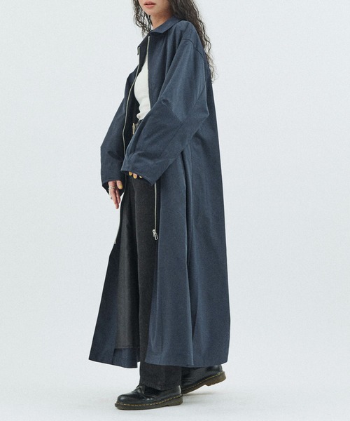 「HANNE」 ステンカラーコート S アイボリー レディース_画像6