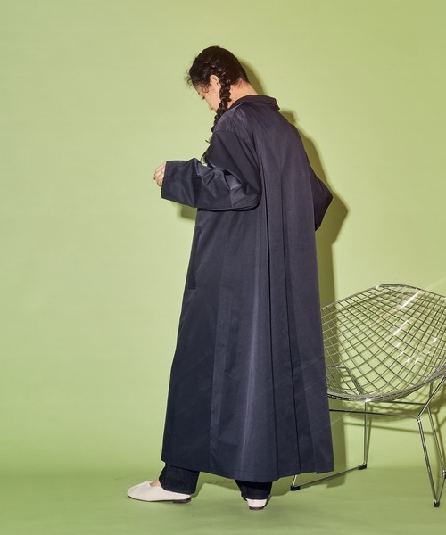 「HANNE」 ステンカラーコート S アイボリー レディース_画像9