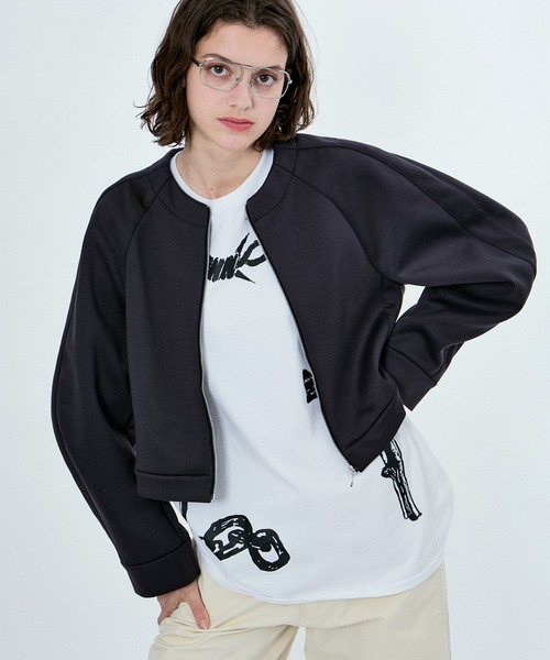 カーディガン PONCH SWEAT CARDIGAN レディース