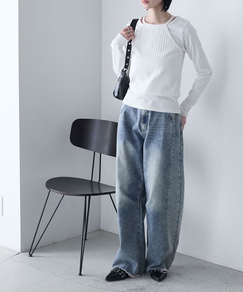 forksy.（フォルクシー） tシャツ 「forksy.」ホルターネック リブ