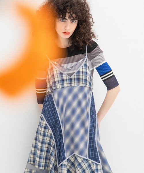 AULA AILA ニット セーター マルチボーダーニット レディース