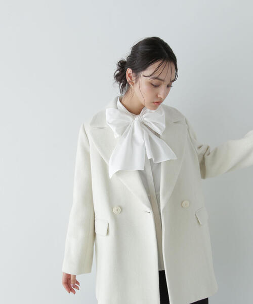 ナチュラルビューティーベーシック　アウター　コート　ピーコート NATURAL BEAUTY BASIC（ナチュラルビューティーベーシック