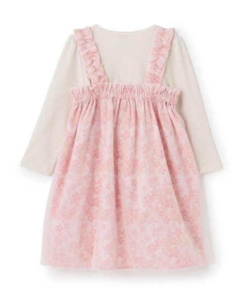 petit main ワンピース 花柄チュールワンピセット キッズ 子供服