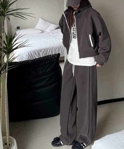 新品【ザ スウィンガー】 セットアップ パーカー パンツ 白 4(XL) 切り返し カラー セットアップ[品番：TLKM0001762]｜T-LINK