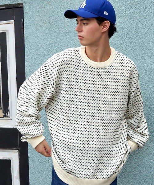 「BARK MANHATTAN」 長袖ニット M ブラック メンズ_画像2