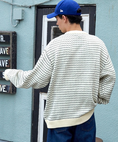 「BARK MANHATTAN」 長袖ニット M ブラック メンズ_画像5