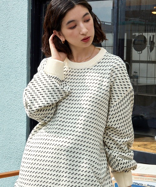 「BARK MANHATTAN」 長袖ニット M ブラック メンズ_画像9