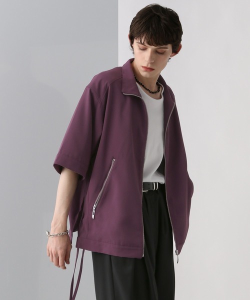 HARE ブルゾン アウター スタンドZIPシャツブルゾン(HARE
