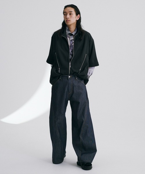 【極美品】HARE ジップアップジャケット スタンドDブルゾン 多ポケット HARE ブルゾン アウター スタンドZIPシャツブルゾン(HARE