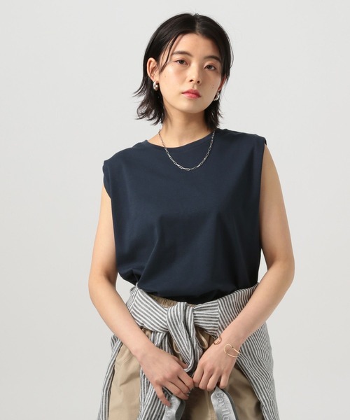 tシャツ 「Kei Nagayama for ROPE'」プリント ノースリーブTEE「接触冷感・洗濯耐久あり」 レディース ROPÉ(ロペ) / 【Kei Nagayama for ROPE'】プリント ノースリーブ