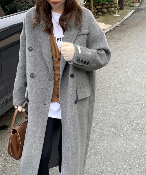 「MAISON DE THERESE」 「shirongfushi」チェスターコート X-SMALL グレー レディース_画像2