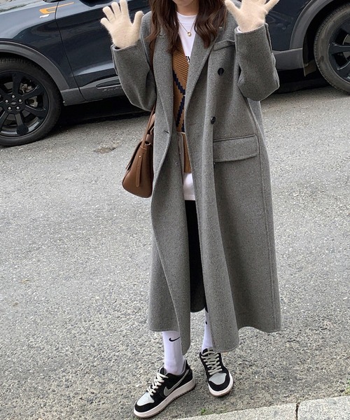 「MAISON DE THERESE」 「shirongfushi」チェスターコート X-SMALL グレー レディース_画像3