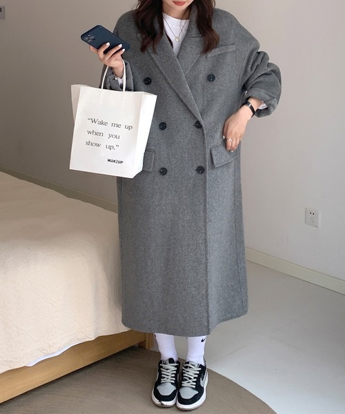 「MAISON DE THERESE」 「shirongfushi」チェスターコート X-SMALL グレー レディース_画像4