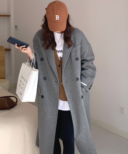 「MAISON DE THERESE」 「shirongfushi」チェスターコート X-SMALL グレー レディース_画像5