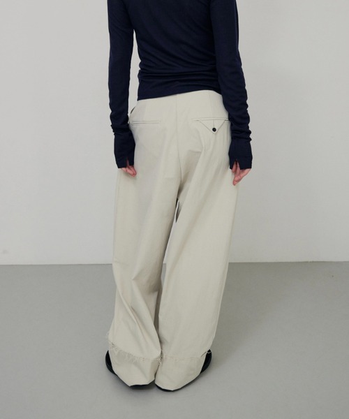 パンツ nagonstans loose tuck pants nagonstans - nagonstans tuck pocket pantsの通販 by bbbbba's