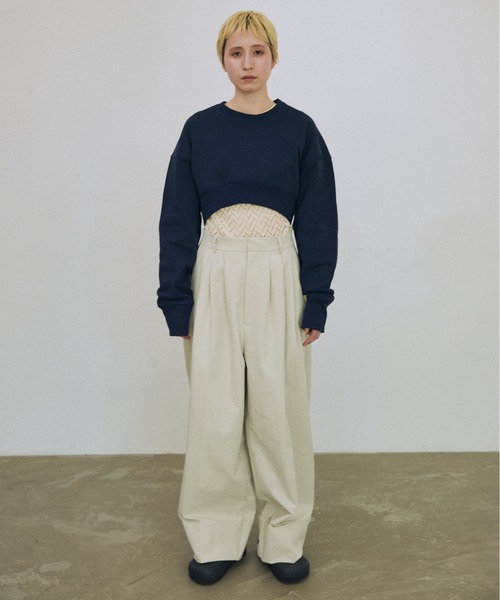 lit スラックス パンツ Half Up Tuck Pants レディース