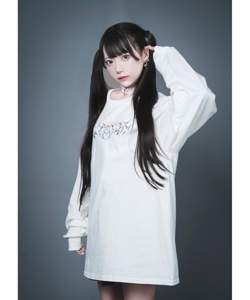 Hauls tシャツ 悪魔ちゃんBIGロンTEE(ホワイト) レディース : ZOZOTOWN
