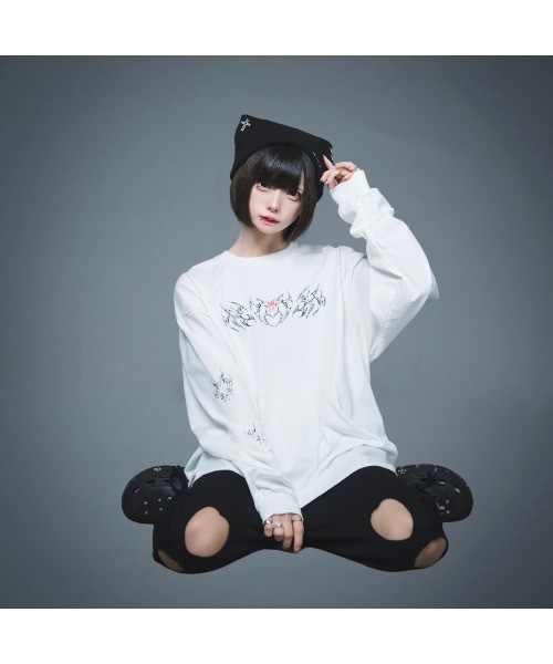Hauls tシャツ 悪魔ちゃんBIGロンTEE レディース メンズ : ZOZOTOWN