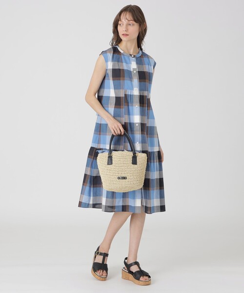 ブルーレーベルクレストブリッジ　かごバッグ BLUE LABEL CRESTBRIDGE かごバッグ カゴバッグ ペーパートート